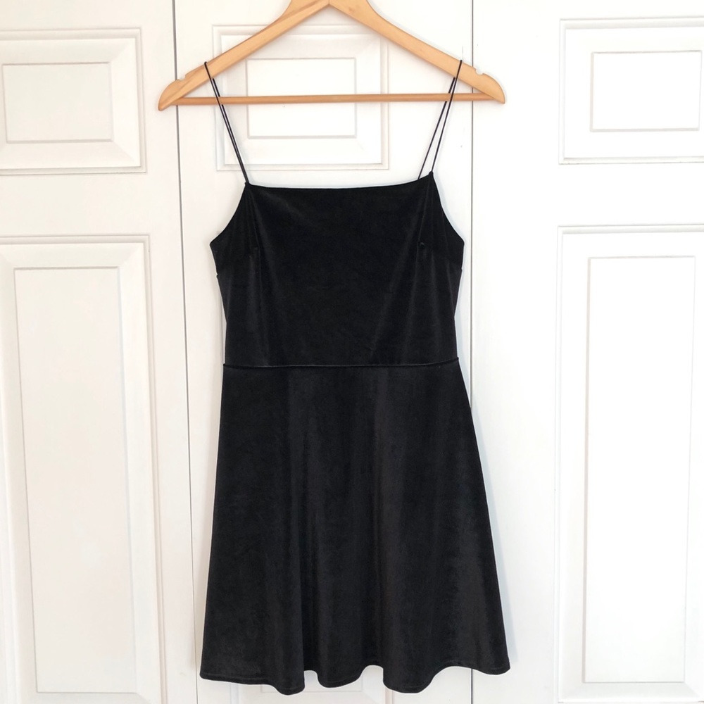 Black Velvet Urban Outfitters Dress